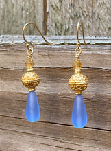 Load image into Gallery viewer, Nilima Earrings: Czech Glass, Crystal, 22K Gold-Plated Copper & 14K Gold-Filled Findings