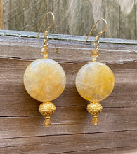 Load image into Gallery viewer, Kiri Earrings: 14K Gold-Filled Findings, Golden Quartz, & 22K Gold-Plated Copper