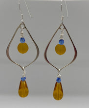 Load image into Gallery viewer, Aubrey Earrings: Sterling Silver Chandeliers with Swarovski Crystal & Czech Glass
