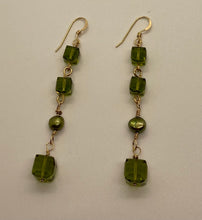 Load image into Gallery viewer, Ariadne Earrings: 14K Gold-Filled, Swarovski Crystal & Freshwater Pearls