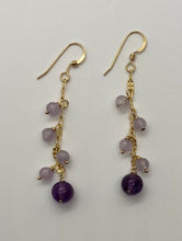 Load image into Gallery viewer, Grace Earrings: 14K Gold-Filled & Amethyst