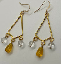 Load image into Gallery viewer, Carissa Earrings: 14 K Gold-Filled, Gold-Plated Brass & Czech Glass