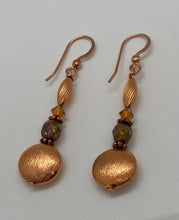Load image into Gallery viewer, Bella Earrings: Copper & Crystal