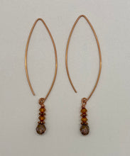 Load image into Gallery viewer, Autumn Earrings: Copper & Crystal