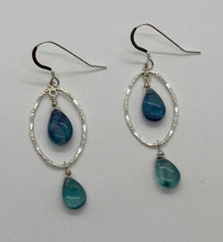 Load image into Gallery viewer, Lysandra Earrings: Sterling Silver, Fluorite