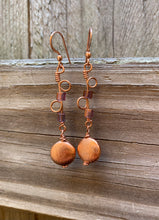 Load image into Gallery viewer, Gloria Earrings: Copper and Japanese Glass
