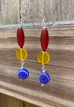 Load image into Gallery viewer, Bunty Earrings: Sterling Silver &amp; Czech Glass
