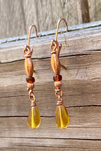 Load image into Gallery viewer, Elida Earrings: Copper &amp; Glass
