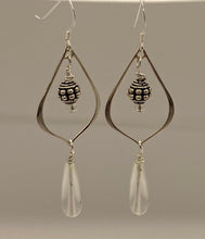 Load image into Gallery viewer, Alexandra Earrings: Sterling Silver, Bali silver, &amp; Czech Glass
