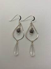 Load image into Gallery viewer, Alexandra Earrings: Sterling Silver, Bali silver, &amp; Czech Glass
