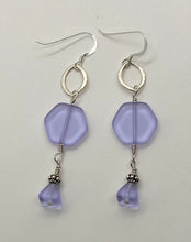 Load image into Gallery viewer, Francesca Earrings: Sterling Silver, Bali Silver, Czech Glass
