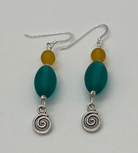 Load image into Gallery viewer, Teagan Earrings: Sterling Silver, Pewter, Czech Glass
