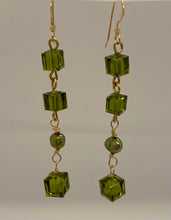 Load image into Gallery viewer, Ariadne Earrings: 14K Gold-Filled, Swarovski Crystal &amp; Freshwater Pearls
