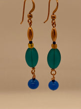 Load image into Gallery viewer, Theodora Earrings: Copper and Czech Glass
