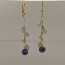 Load image into Gallery viewer, Grace Earrings: 14K Gold-Filled &amp; Amethyst
