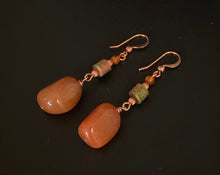 Load image into Gallery viewer, Dido Earrings: Copper, Jasper, and Carnelian
