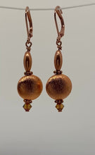 Load and play video in Gallery viewer, Baira Earrings: Copper &amp; Crystal
