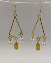 Load and play video in Gallery viewer, Carissa Earrings: 14 K Gold-Filled, Gold-Plated Brass &amp; Czech Glass
