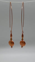 Load and play video in Gallery viewer, Xenia Earrings: Copper &amp; Crystal
