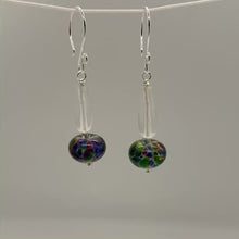 Load and play video in Gallery viewer, Paloma Earrings: Sterling Silver with Handmade Lampwork &amp; Czech Glass
