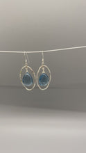 Load and play video in Gallery viewer, Lydia Earrings: Sterling Silver, London Blue Quartz
