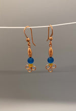 Load and play video in Gallery viewer, Francie Earrings: Copper Twisties with Glass
