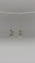 Load and play video in Gallery viewer, Diana Earrings: Sterling Silver and Freshwater Pearls
