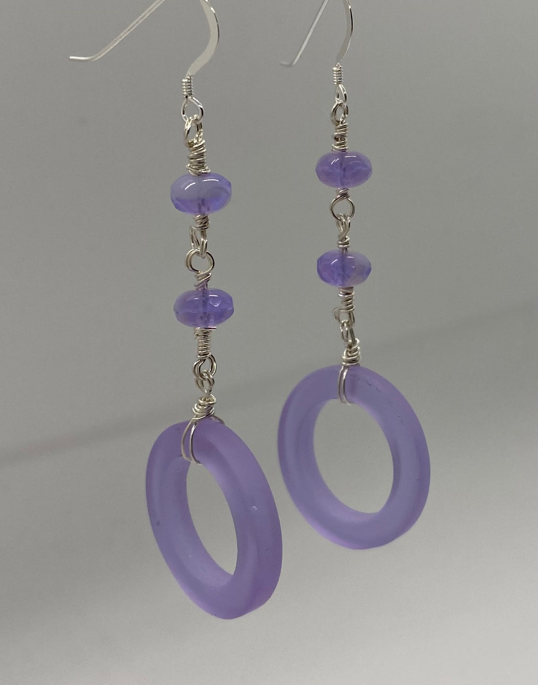 Bora Earrings: Sterling Silver & Czech Glass