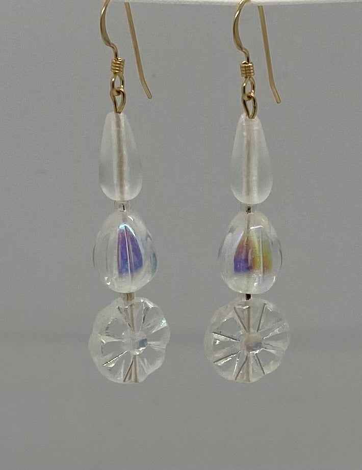 Sybil Earrings: Czech Glass & 14K Gold-Filled Findings