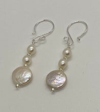 Load image into Gallery viewer, Deva Earrings: Sterling Silver &amp; Freshwater Pearls
