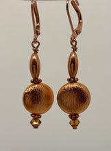 Load image into Gallery viewer, Baira Earrings: Copper &amp; Crystal
