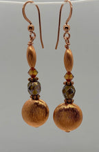 Load image into Gallery viewer, Bella Earrings: Copper &amp; Crystal
