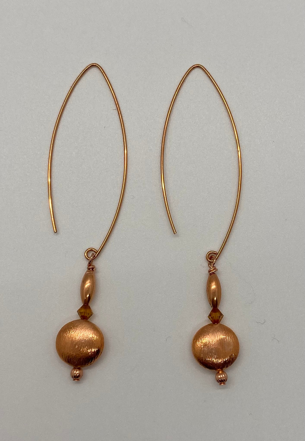 Xenia Earrings: Copper & Crystal