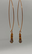 Load image into Gallery viewer, Autumn Earrings: Copper &amp; Crystal
