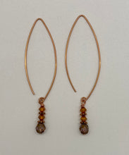 Load image into Gallery viewer, Autumn Earrings: Copper &amp; Crystal
