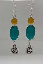 Load image into Gallery viewer, Teagan Earrings: Sterling Silver, Pewter, Czech Glass
