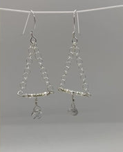 Load and play video in Gallery viewer, Tiana Earrings: Sterling Silver, Tourmalinated Quartz, &amp; Czech Glass
