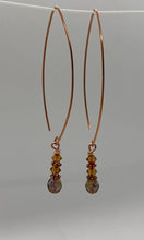 Load and play video in Gallery viewer, Autumn Earrings: Copper &amp; Crystal
