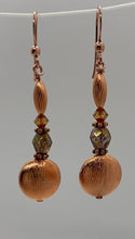 Load and play video in Gallery viewer, Bella Earrings: Copper &amp; Crystal
